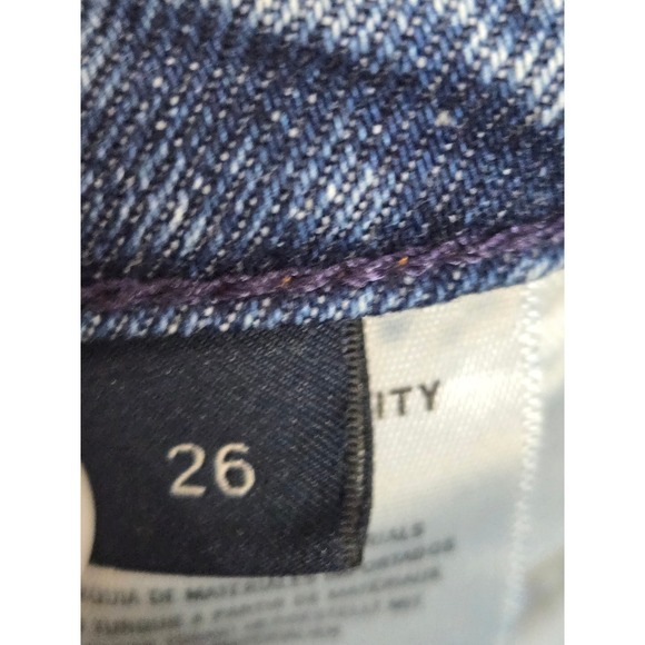 Citizens of Humanity Florence High Rise Straight Jeans Blue Raw Hem Womens 26 - Picture 8 of 13